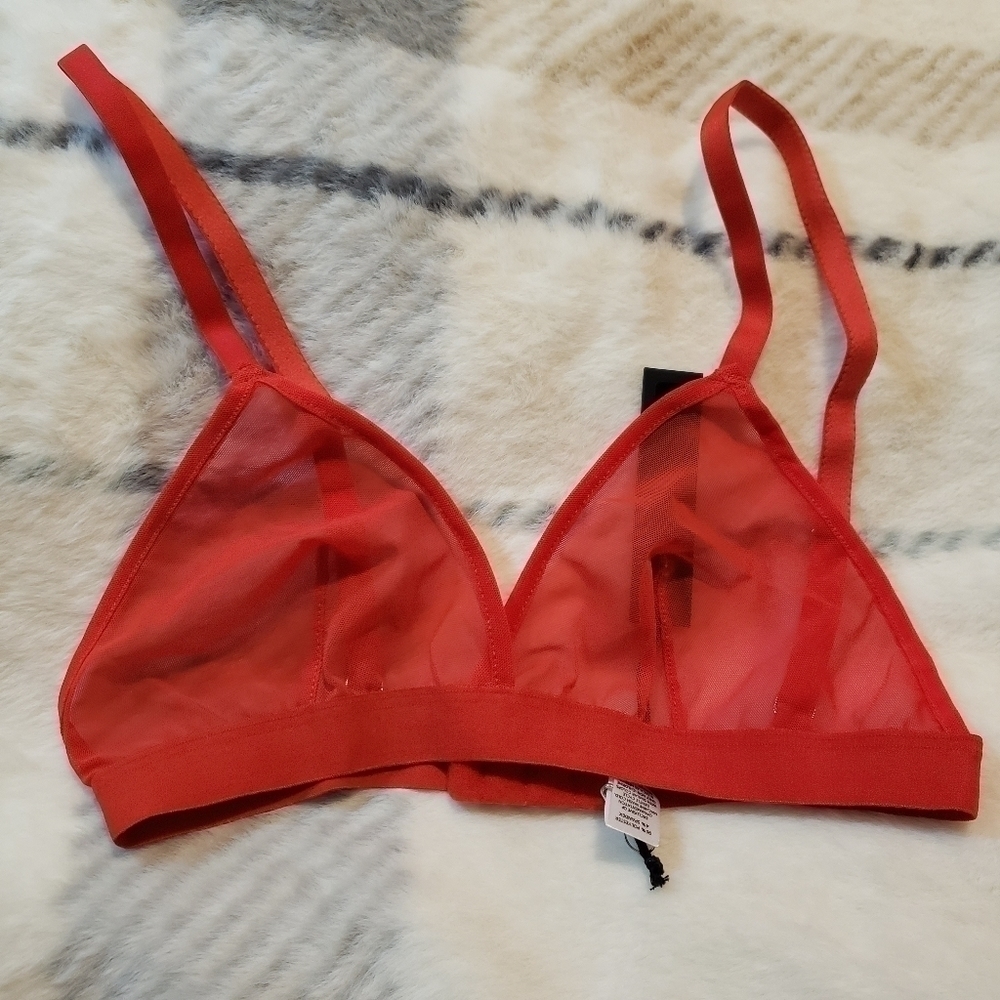 Joe's Jeans Sheer Mesh Bralette Poppy XS/S
